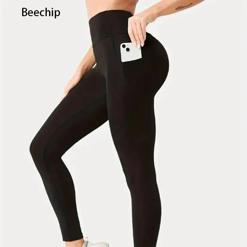 Pocket Yoga, Leggings with Pockets ,High Waist And Hip Lifting , Sports And Fitness Women's Leggings