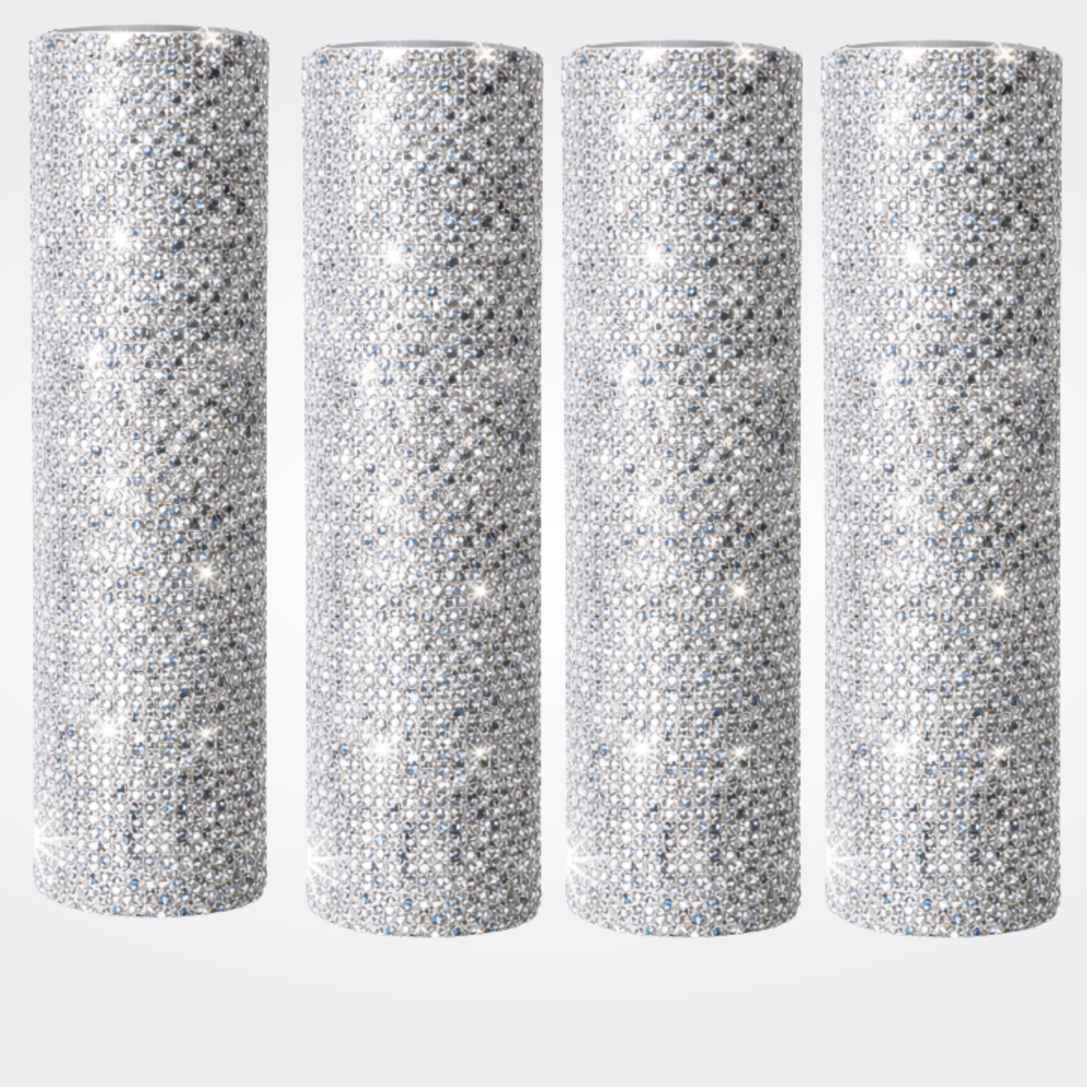 White Diamonds Pole Cover - Set of Multiples Snap-On