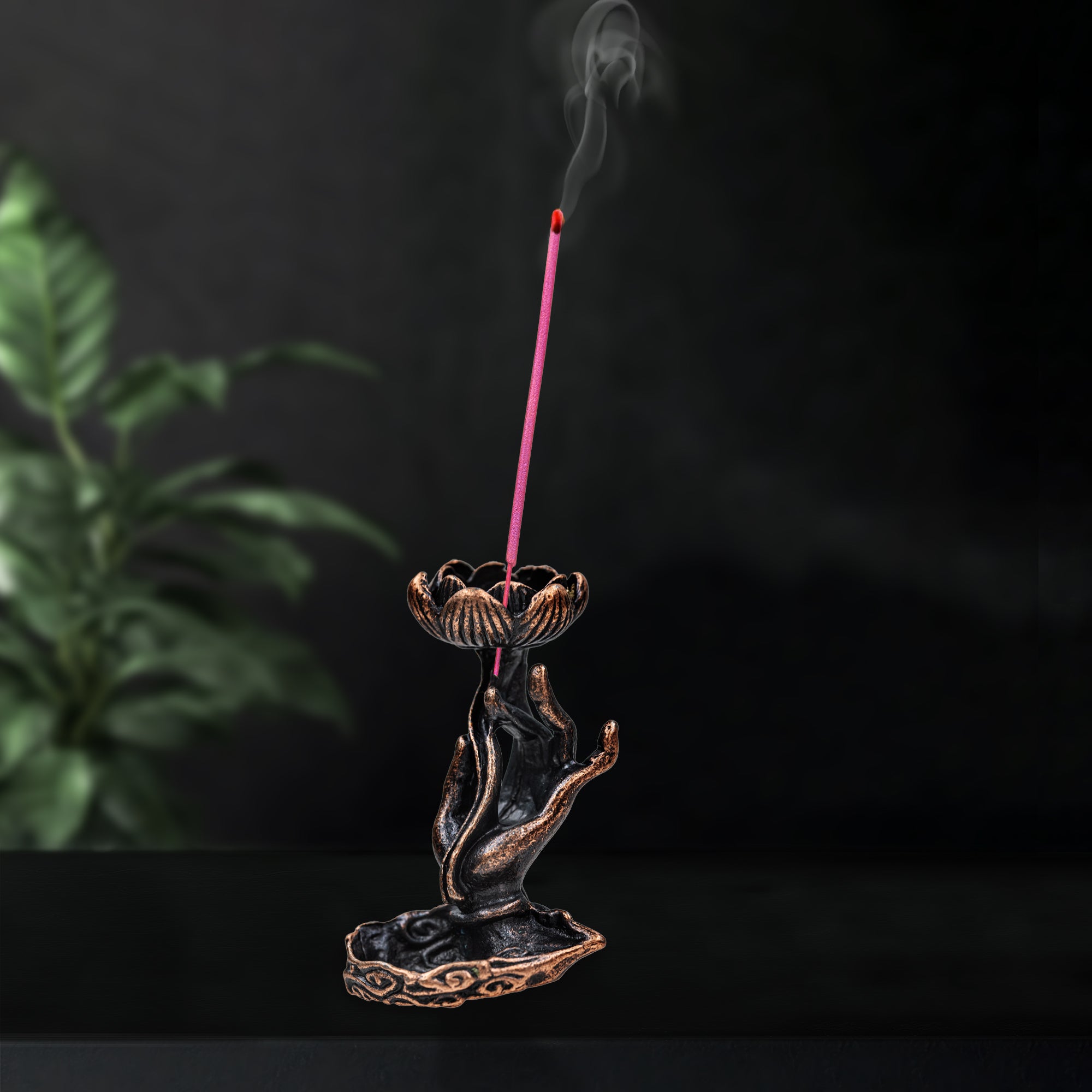 Crystal Aura Incense Ritual Set – Essential Oil Sticks & Backflow Cones with Holder