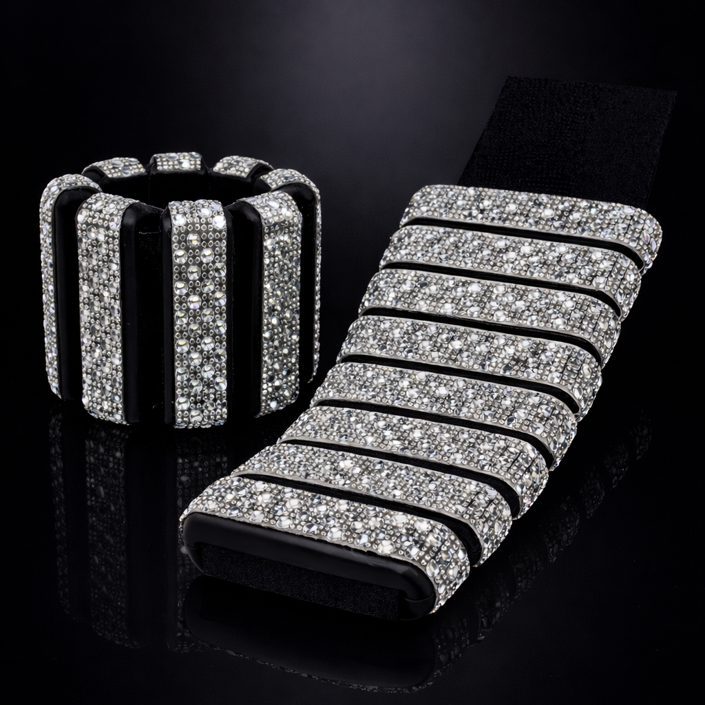 Black Onyx & Diamond - Wrist Weights