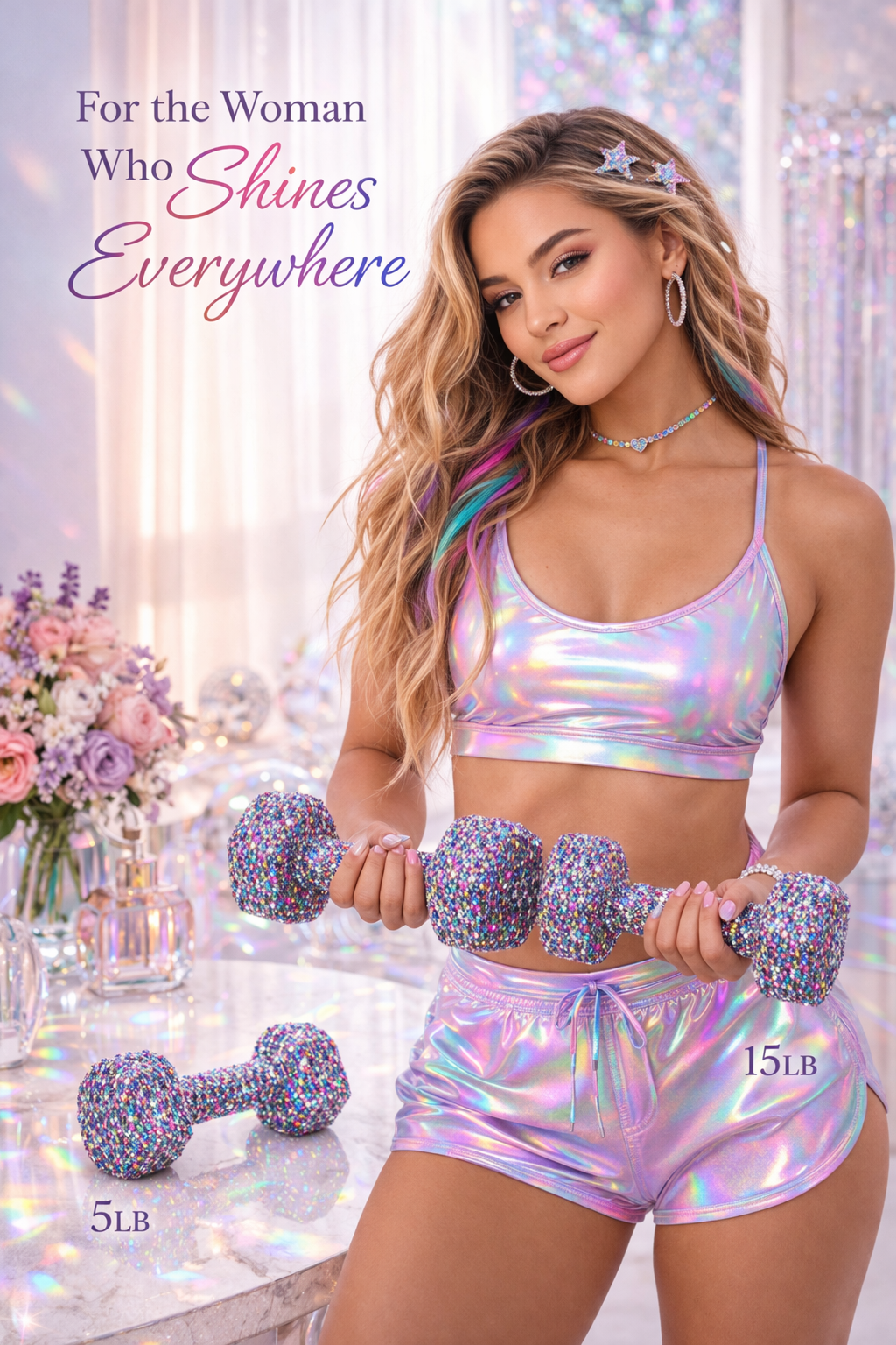 Prism Crystal Dumbbells - Multicolor Luxury Set