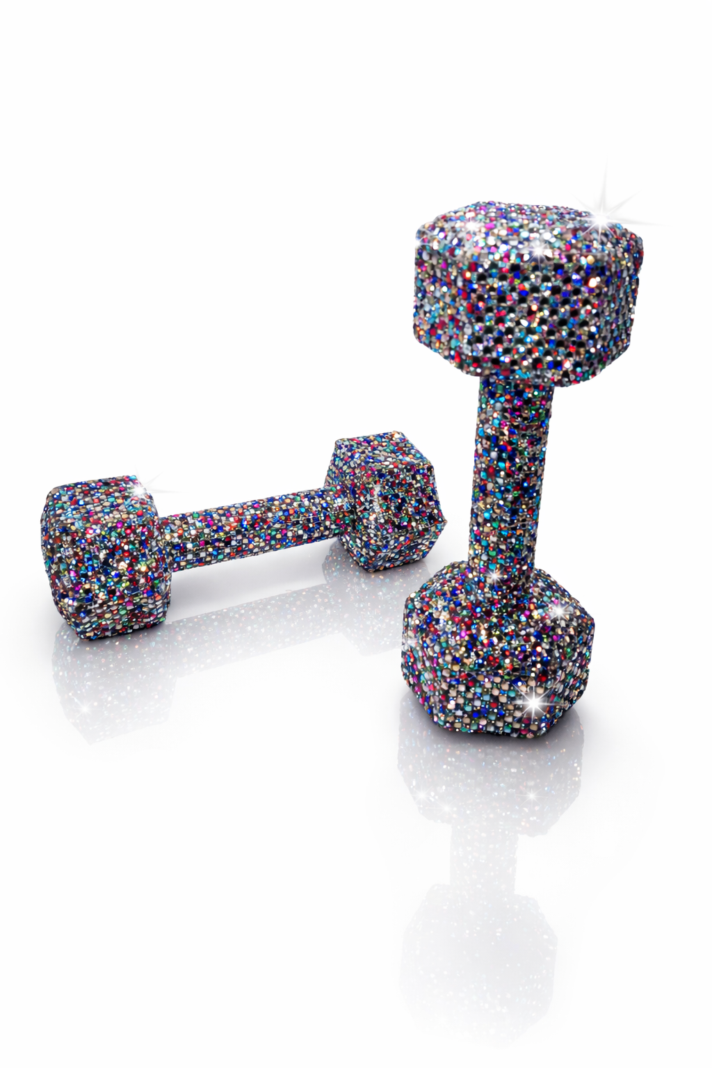 Prism Crystal Dumbbells – 10 lbs. pair (Multicolor Edition)
