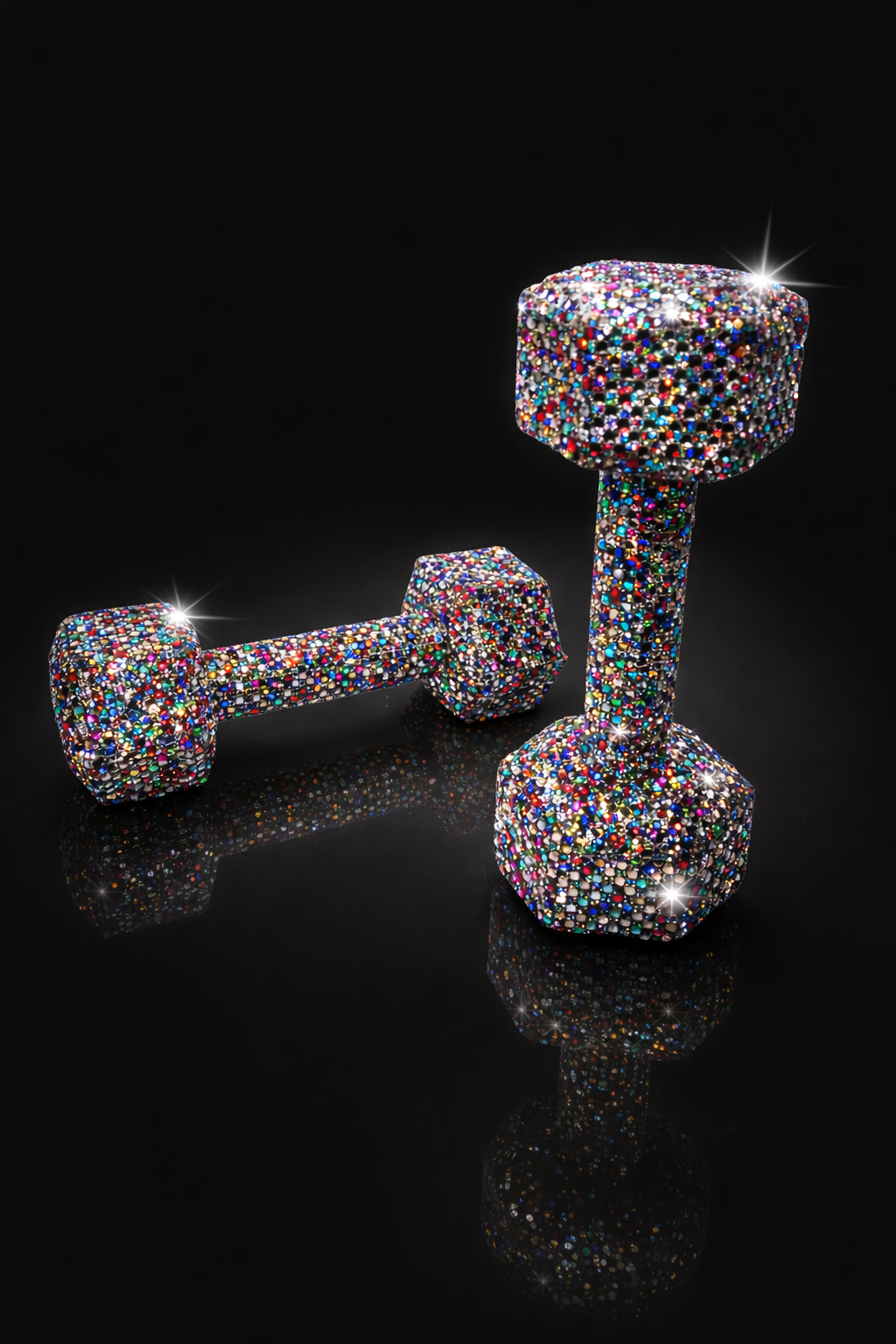 Prism Crystal Dumbbells – 10 lbs. pair (Multicolor Edition)