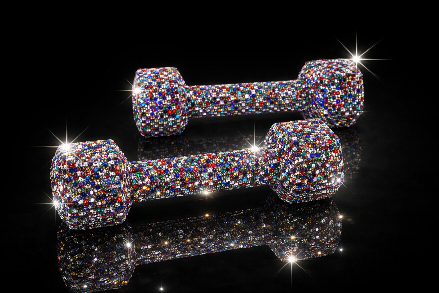 Prism Crystal Dumbbells – 10 lbs. pair (Multicolor Edition)