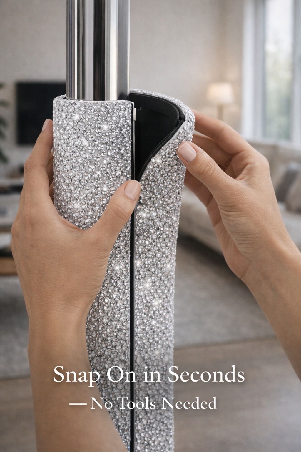 Luxury Snap-On Pole Cover (45–50mm) – Conceal, Protect & Blend Seamlessly Into Your Home (White)