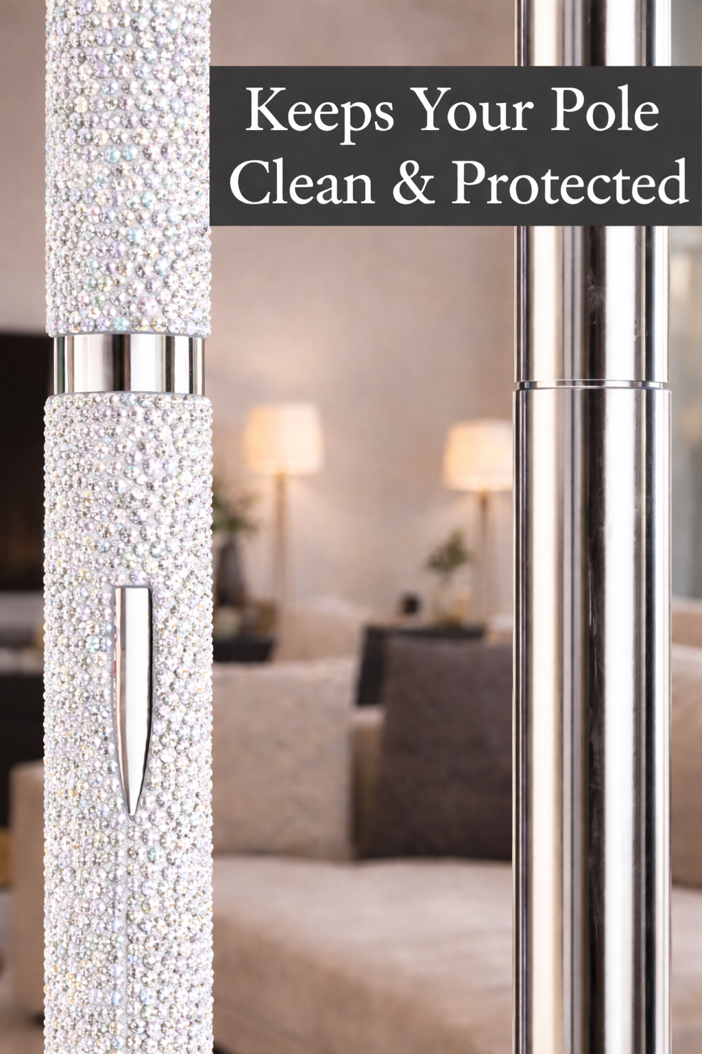 Luxury Snap-On Pole Cover (45–50mm) – Conceal, Protect & Blend Seamlessly Into Your Home (White)
