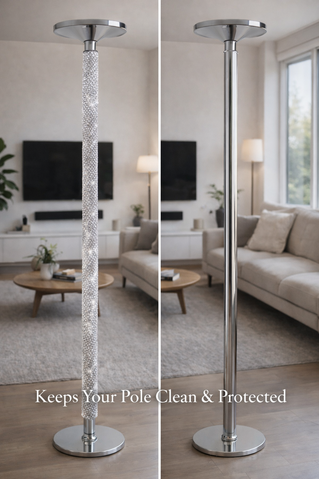 Luxury Snap-On Pole Cover (45–50mm) – Conceal, Protect & Blend Seamlessly Into Your Home (White)