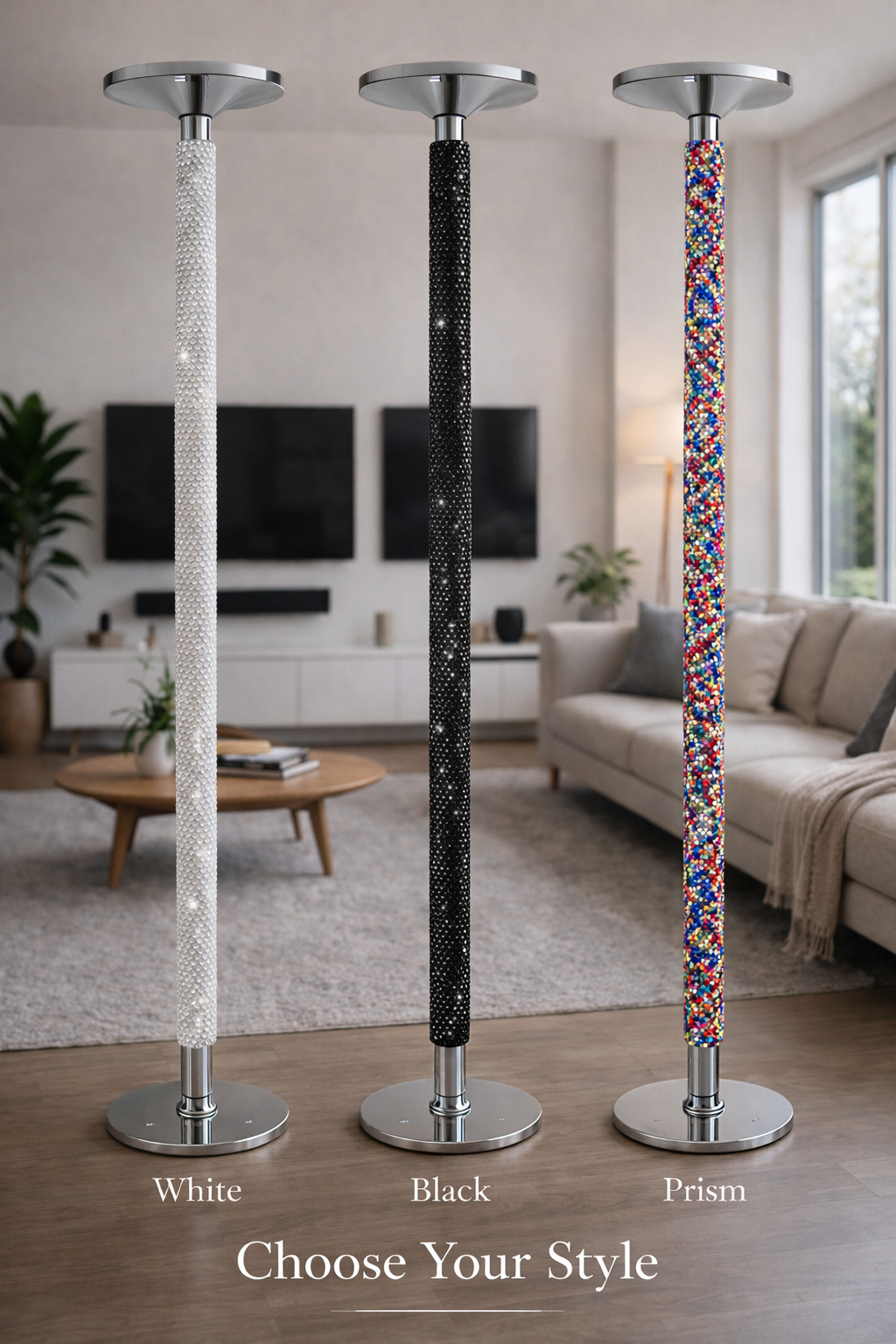 Luxury Snap-On Pole Cover (45–50mm) – Conceal, Protect & Blend Seamlessly Into Your Home (Black)