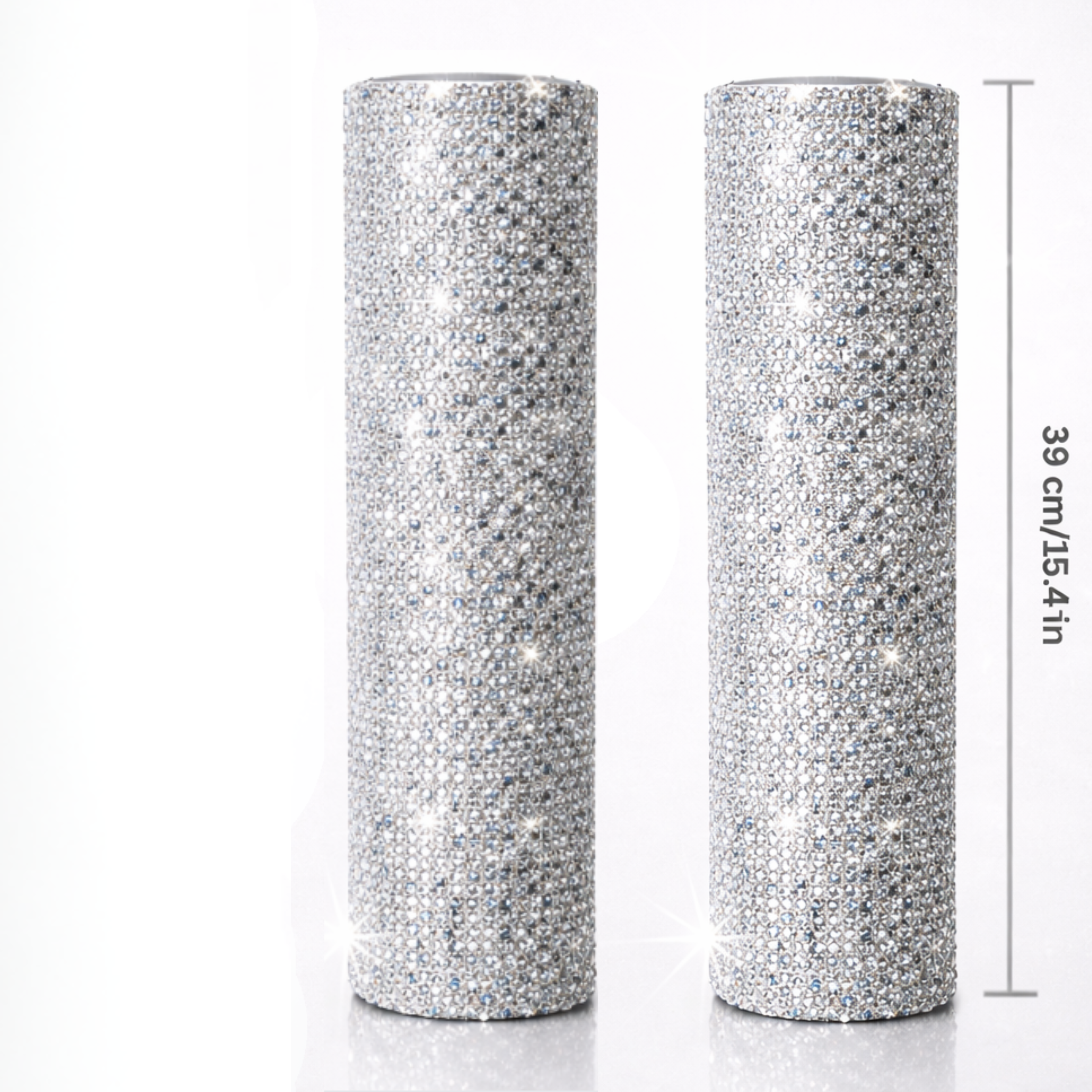 White Diamonds Pole Cover - Set of Multiples Snap-On