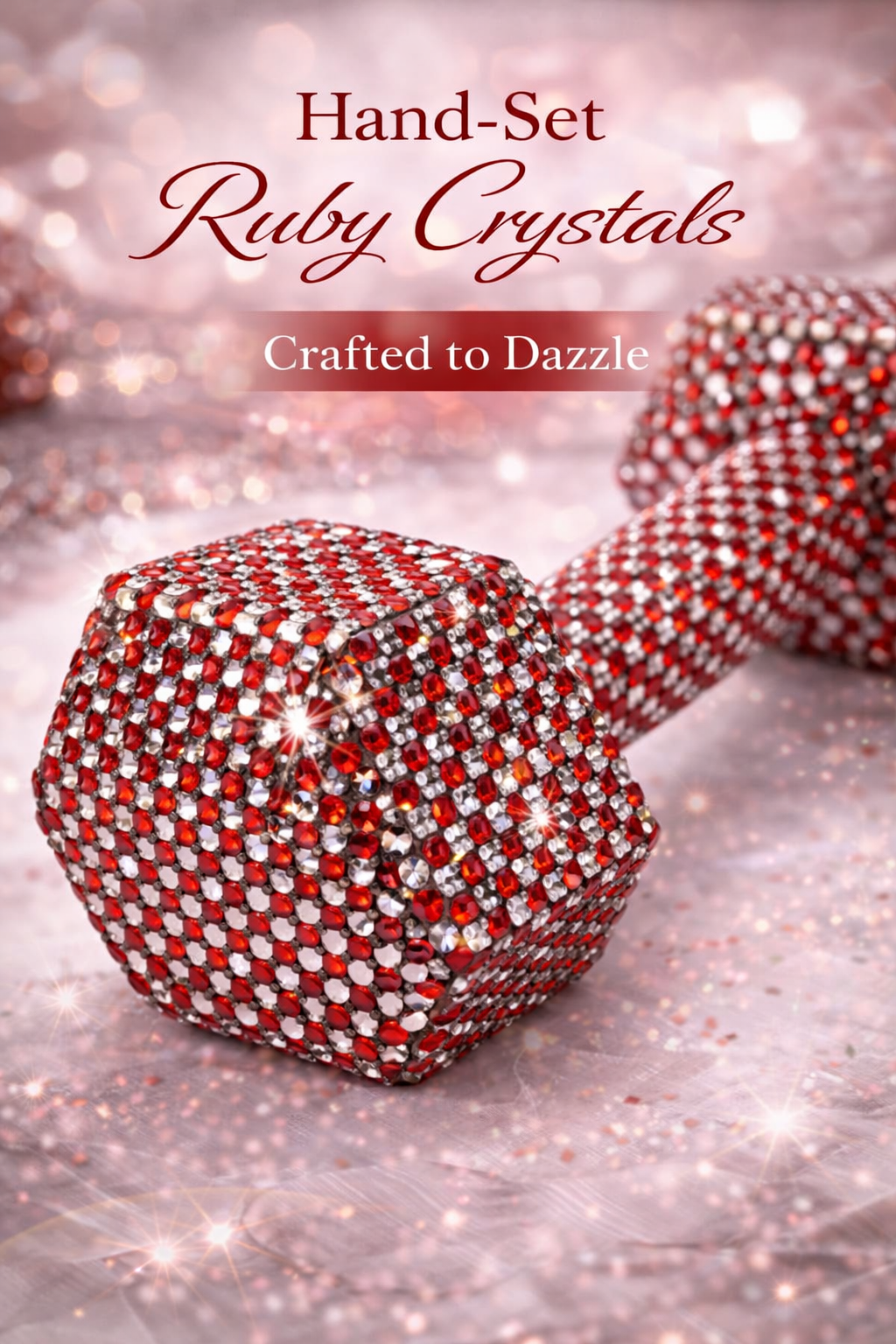 Ruby Red Crystal Dumbbell - Power in Red™ Crystal Dumbbells