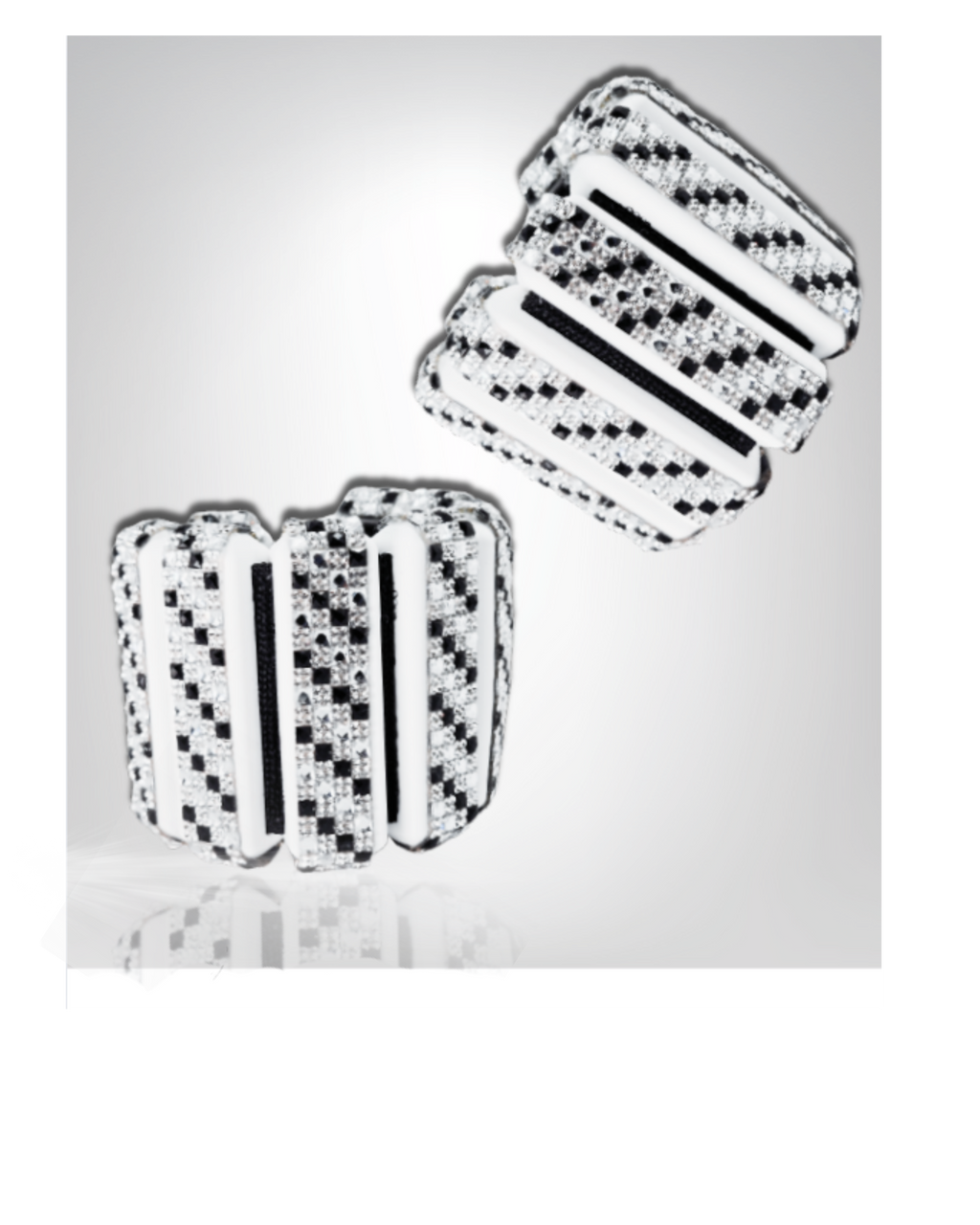 White Tuxedo Wrist Weights
