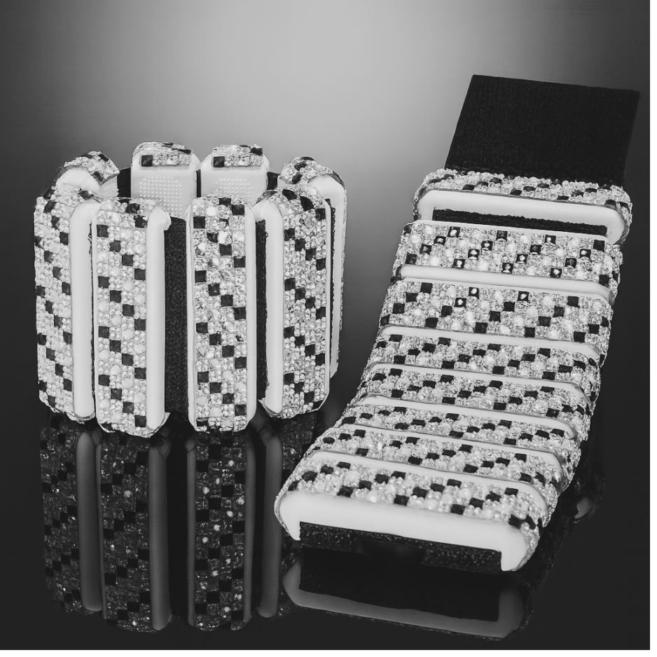 White Tuxedo Wrist Weights