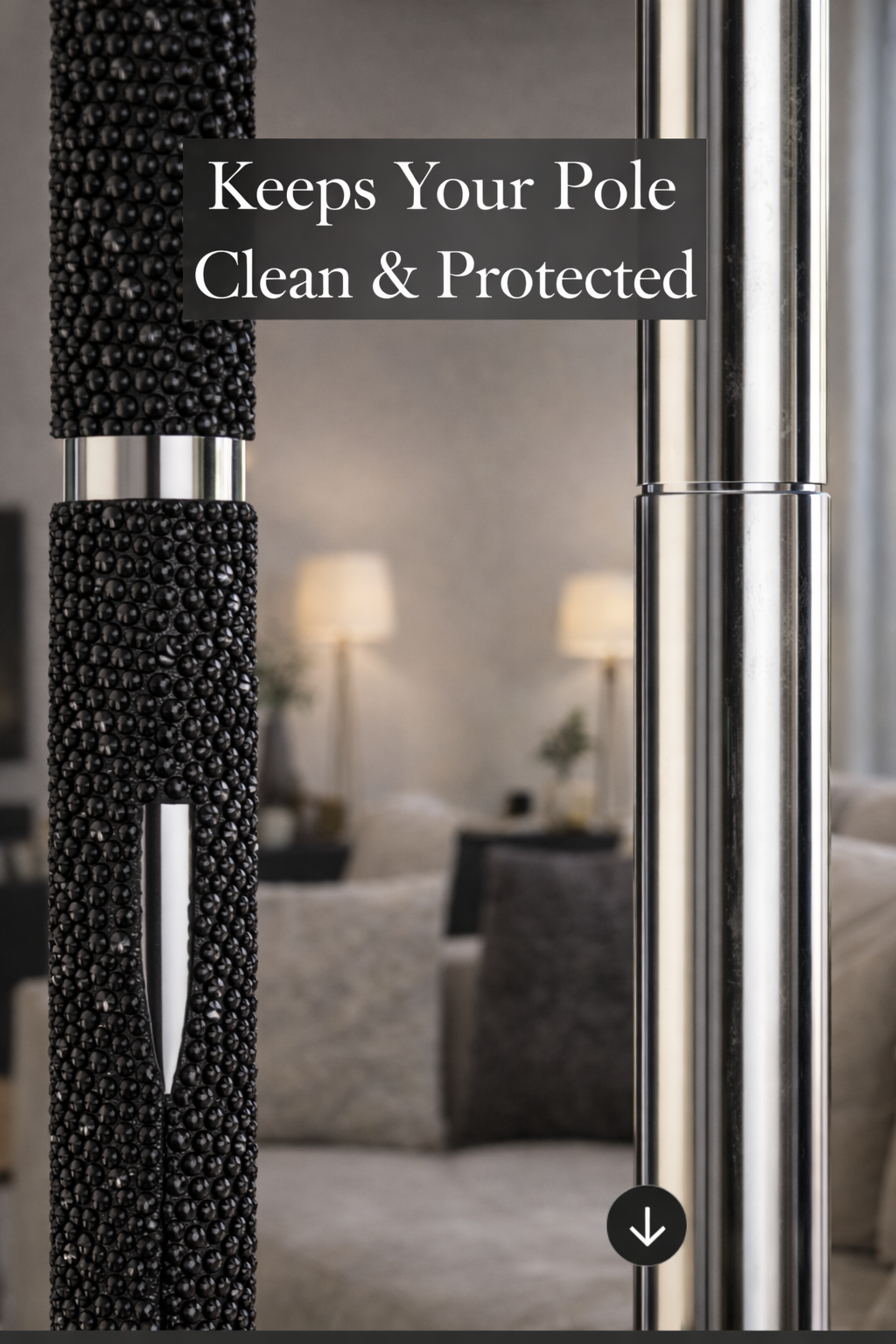 Luxury Snap-On Pole Cover (45–50mm) – Conceal, Protect & Blend Seamlessly Into Your Home (Black)