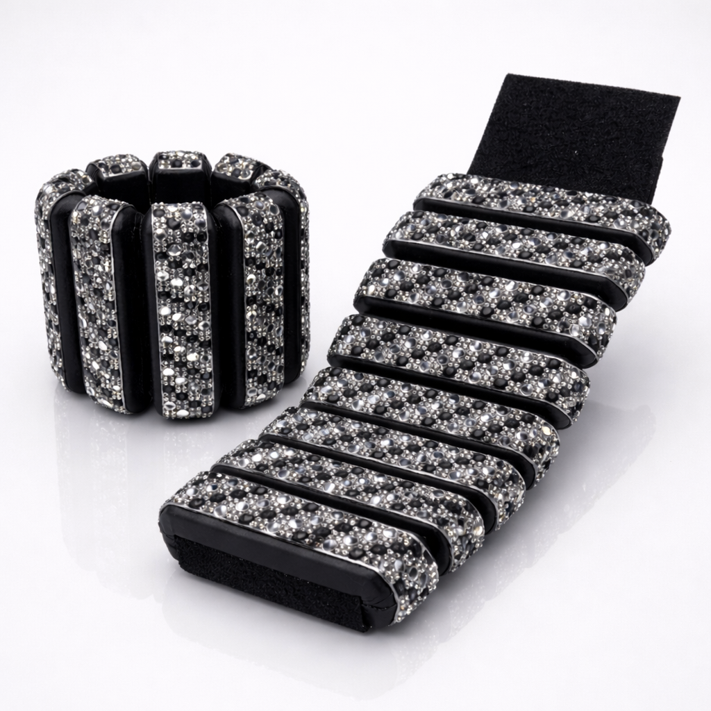 Black Onyx & Diamond - Wrist Weights