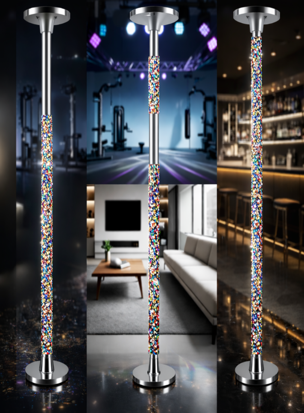 Prism Diamond Pole Cover - Multiple Sets Snap-On