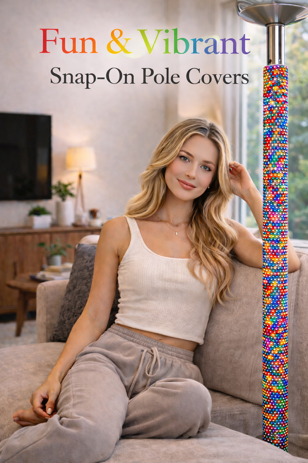 Luxury Snap-On Pole Cover (45–50mm) – Conceal, Protect & Blend Seamlessly Into Your Home (Prism)