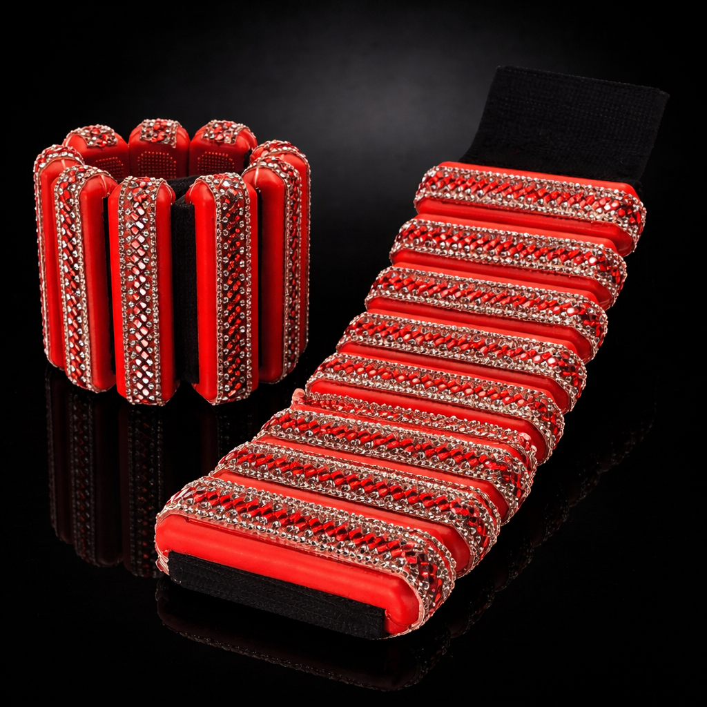 Red Love Diamond Wrist Weights