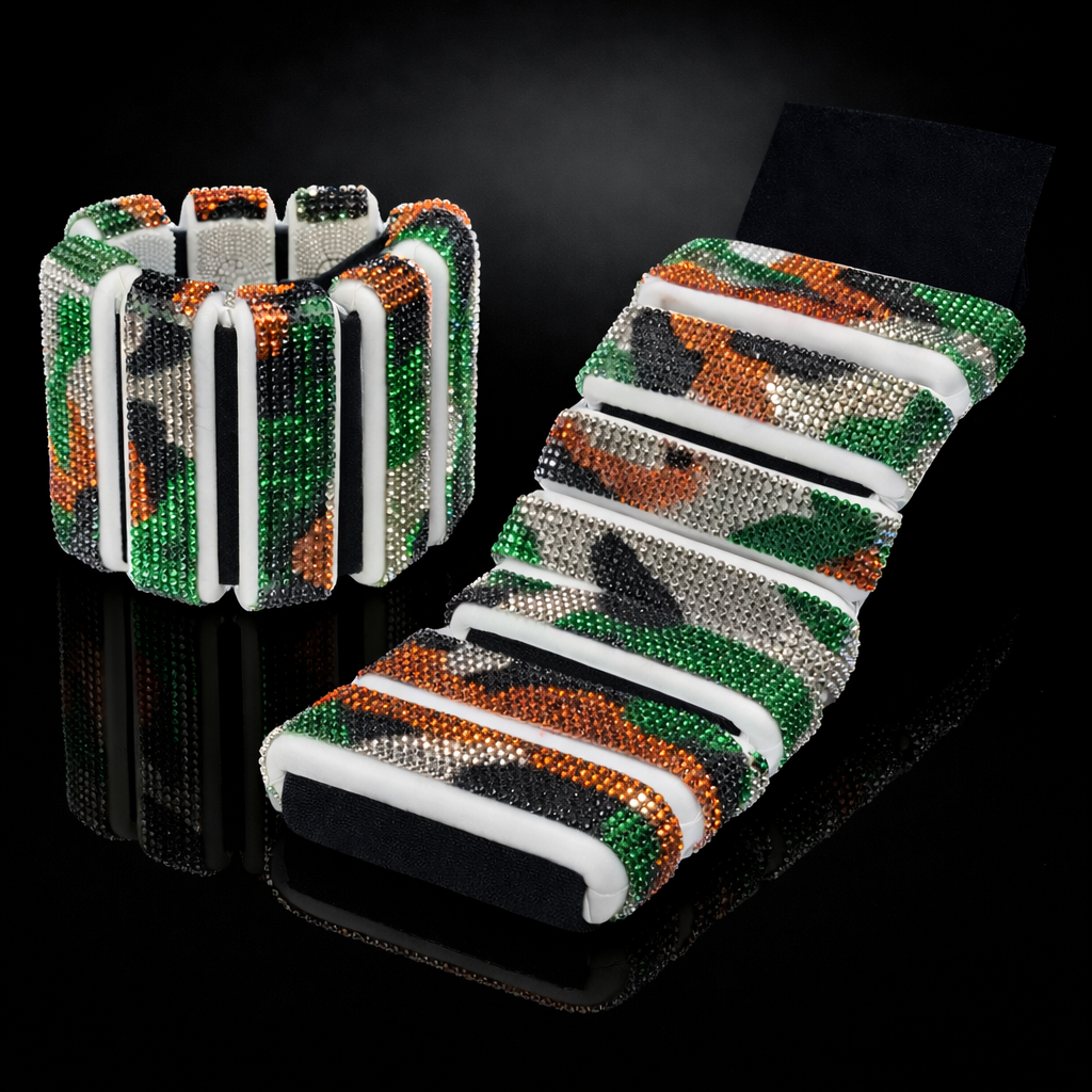 White Tuxedo Wrist Weights