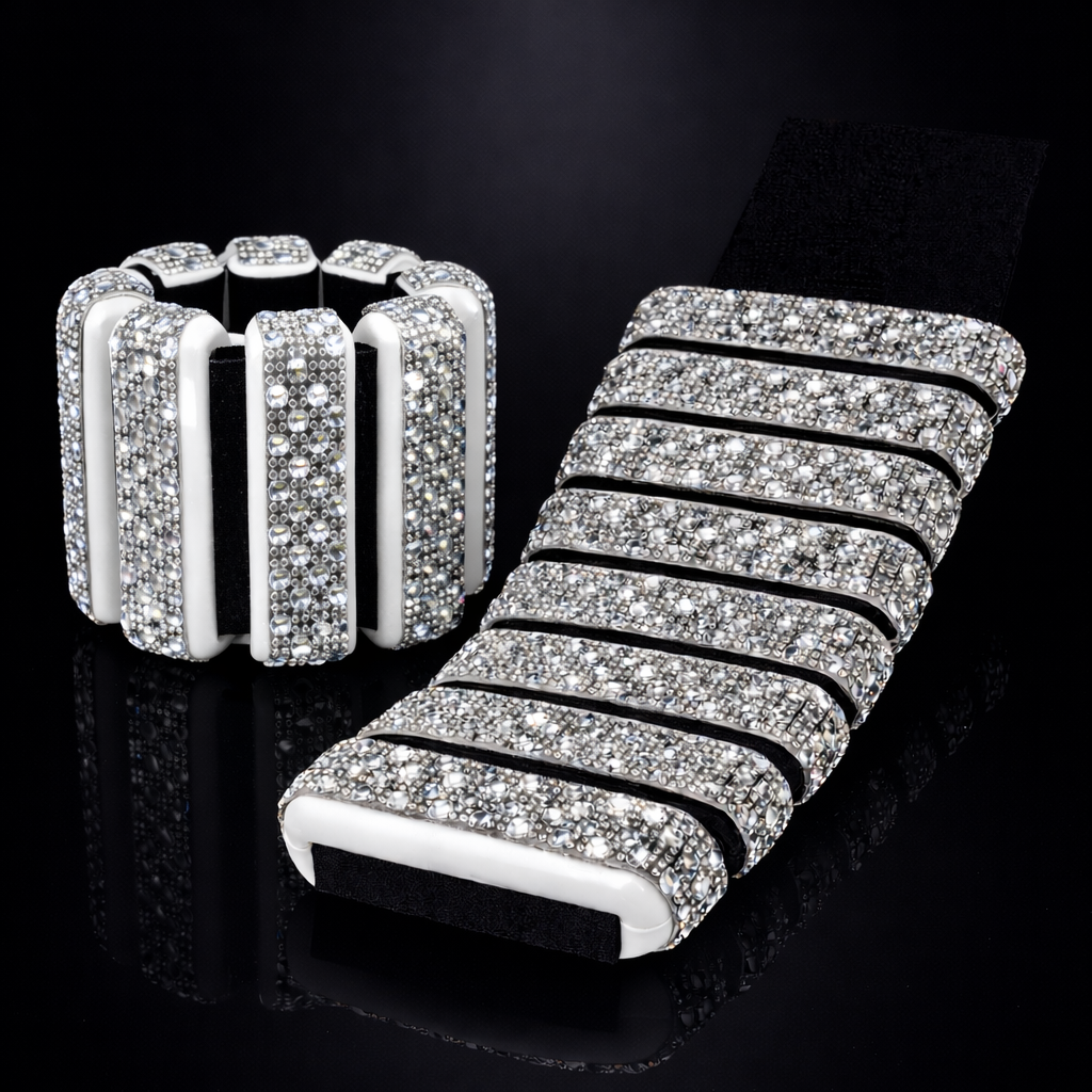White Tuxedo Wrist Weights