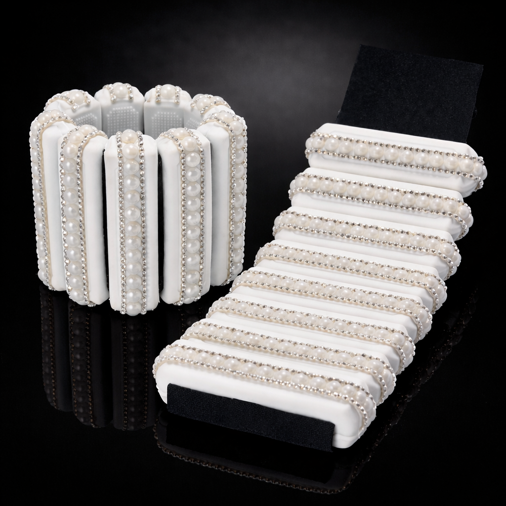White Tuxedo Wrist Weights
